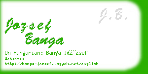 jozsef banga business card